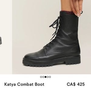 Reformation Katya Combat Boots size 10.5